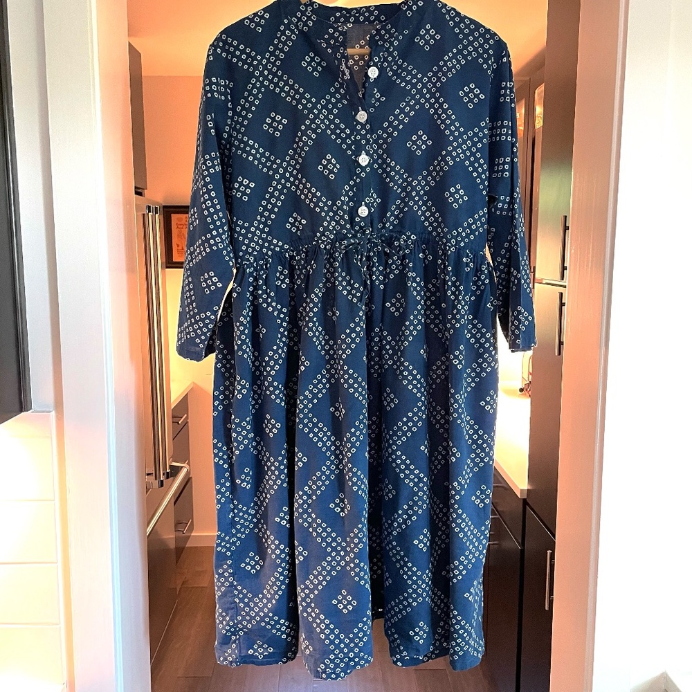 Indian Cotton Handblocked Print Dress